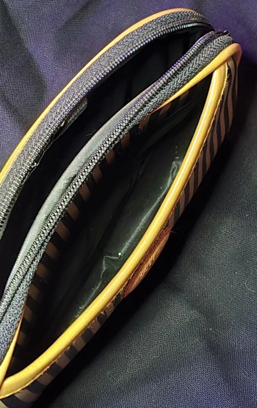 GUC Vintage Allan Edward Striped Cosmetic Pouch - No Strap